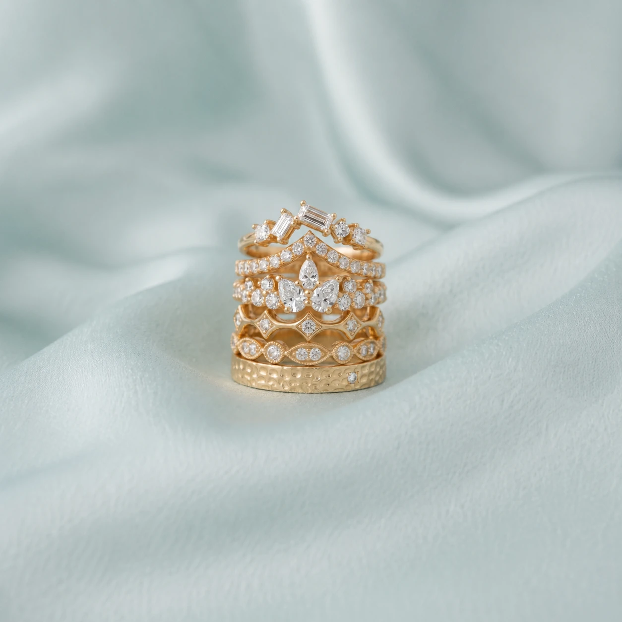 RAUSCHMAYER diamond wedding bands in gold