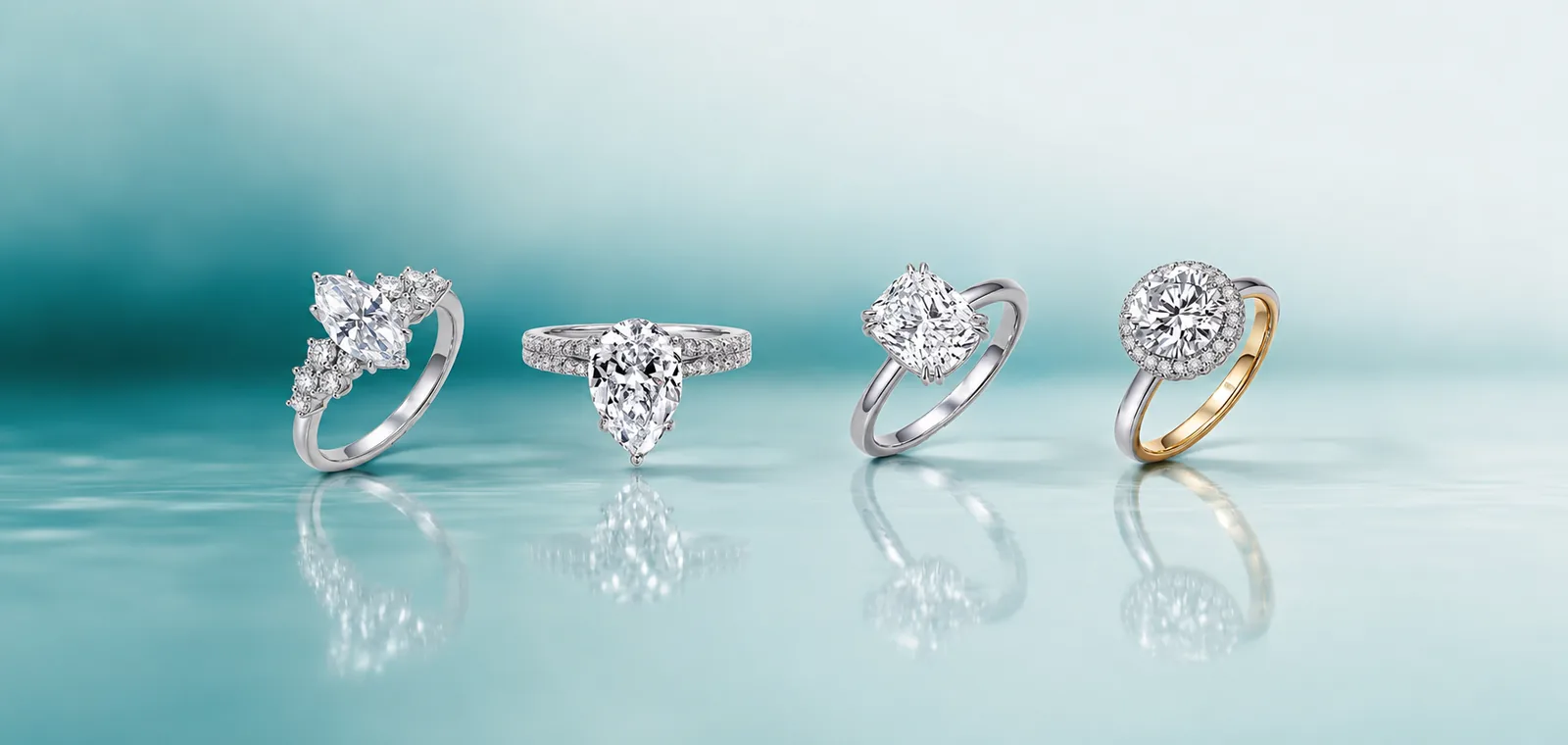 RAUSCHMAYER engagement rings in rose gold, yellow gold and platinum